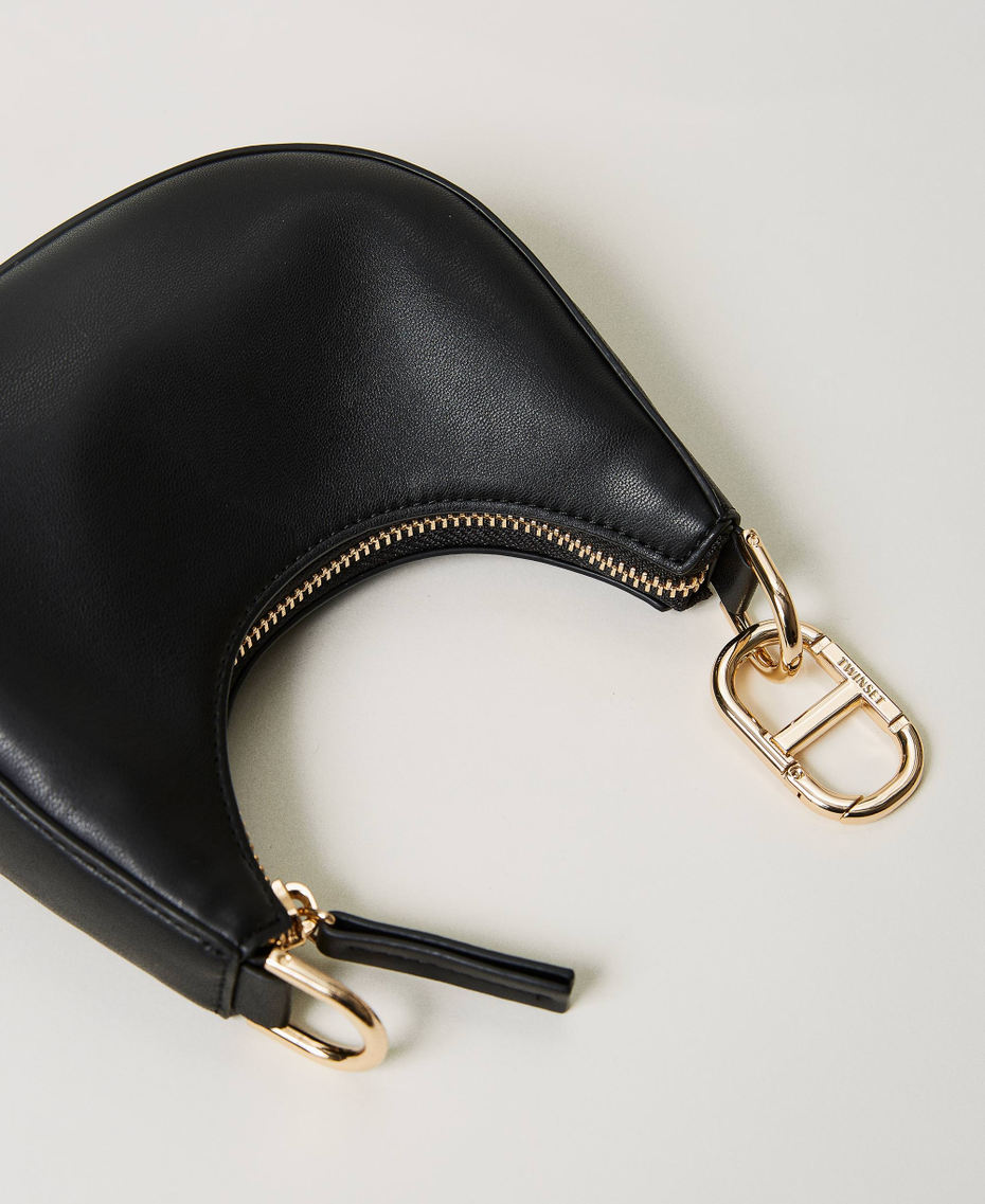 ‘Mini Croissant’ bag with Oval T closure Black Woman 231TB7360_00006_03