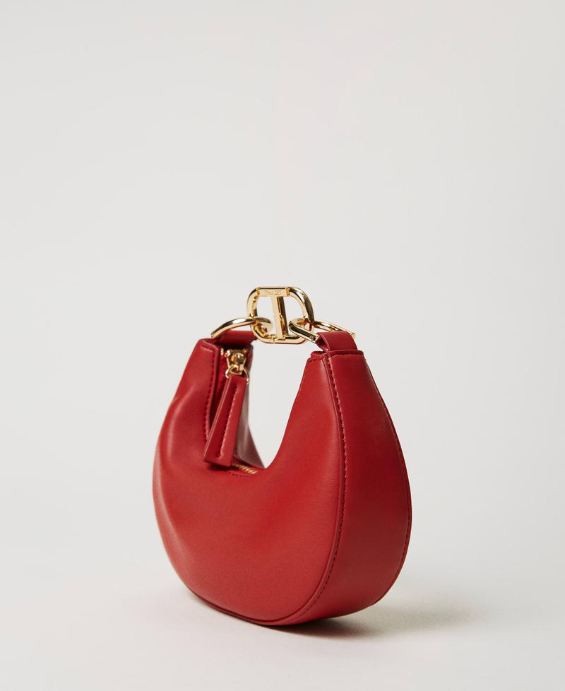 ‘Mini Croissant’ bag with Oval T closure Poppy Red Woman 231TB7360_00456_02