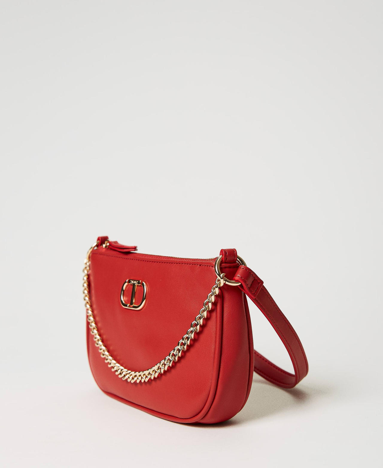 ‘Petite’ shoulder bag with Oval T Poppy Red Woman 231TB7361-02