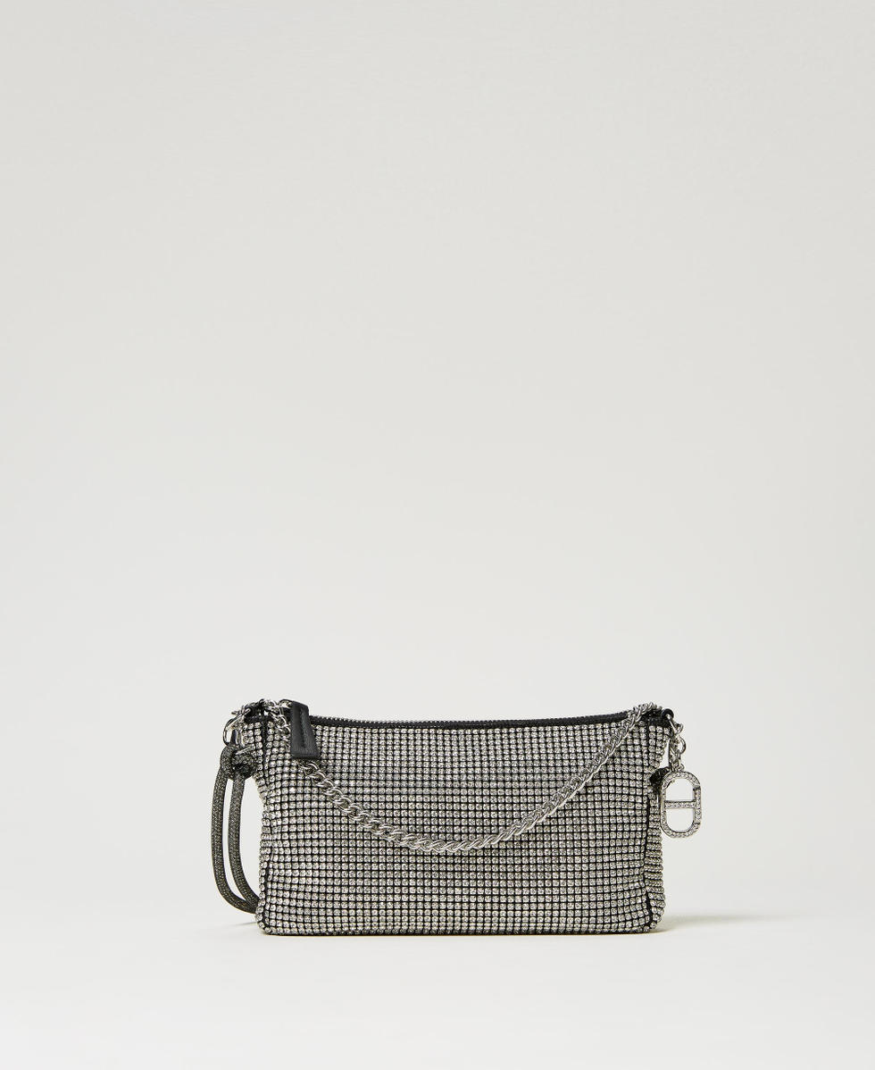 Silver jewelled bag online