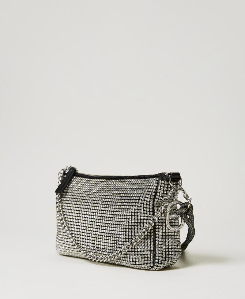 ‘Petite Jewel’ shoulder bag with rhinestones Crystal Woman 231TB7381-02