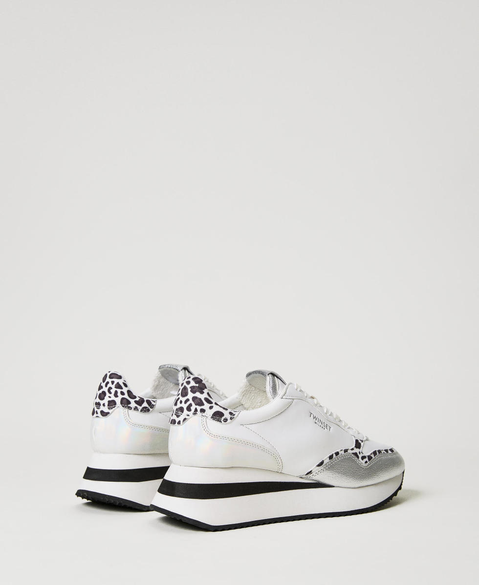 Leopard print wedge trainers shop