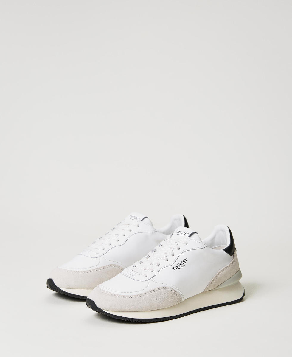 Sneakers con inserti a contrasto