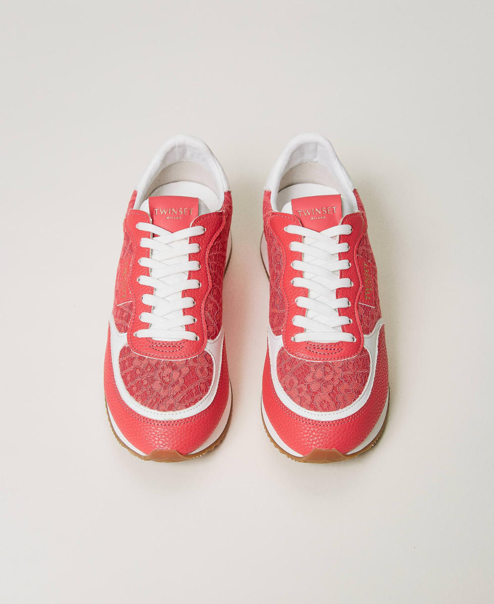 Sneakers con inserti in pizzo Rosa Azalea Donna 231TCP040_00453_04