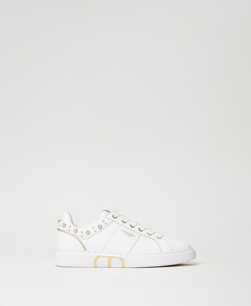 Sneakers con perle Bianco Donna 231TCP060-01