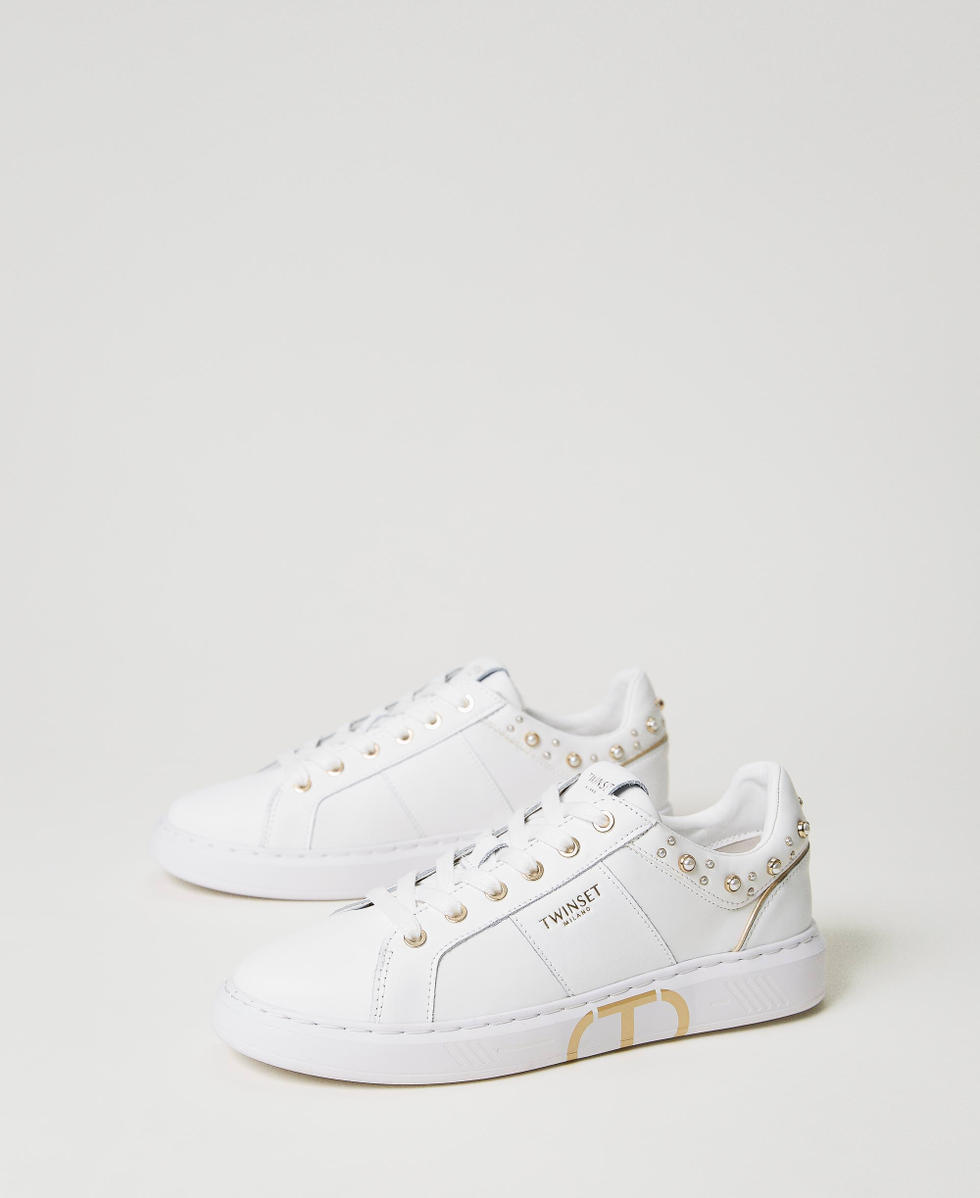 Sneakers bianche perle online