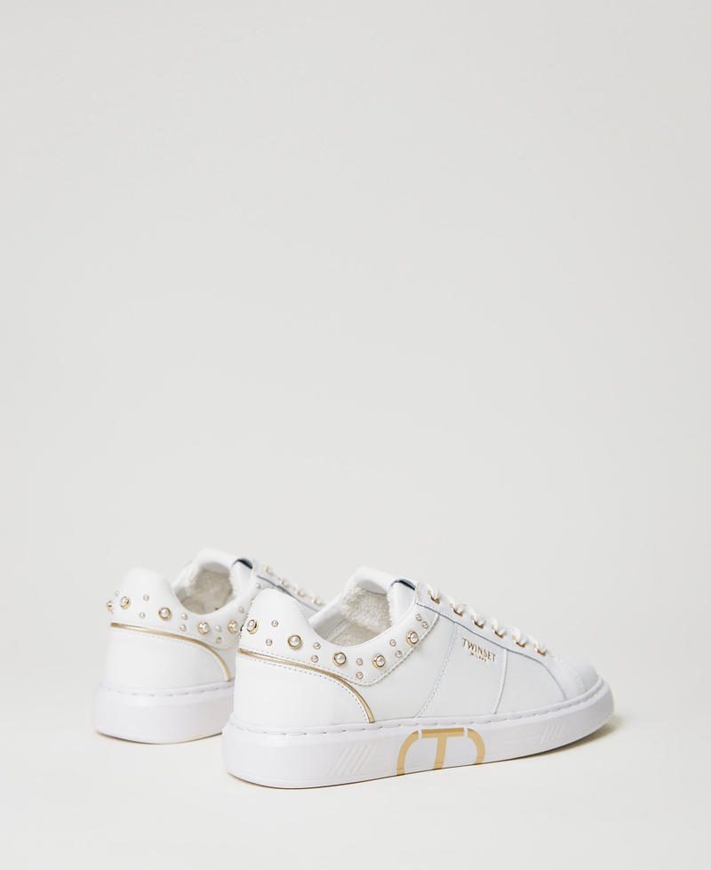 Trainers with pearls White Woman 231TCP060-03