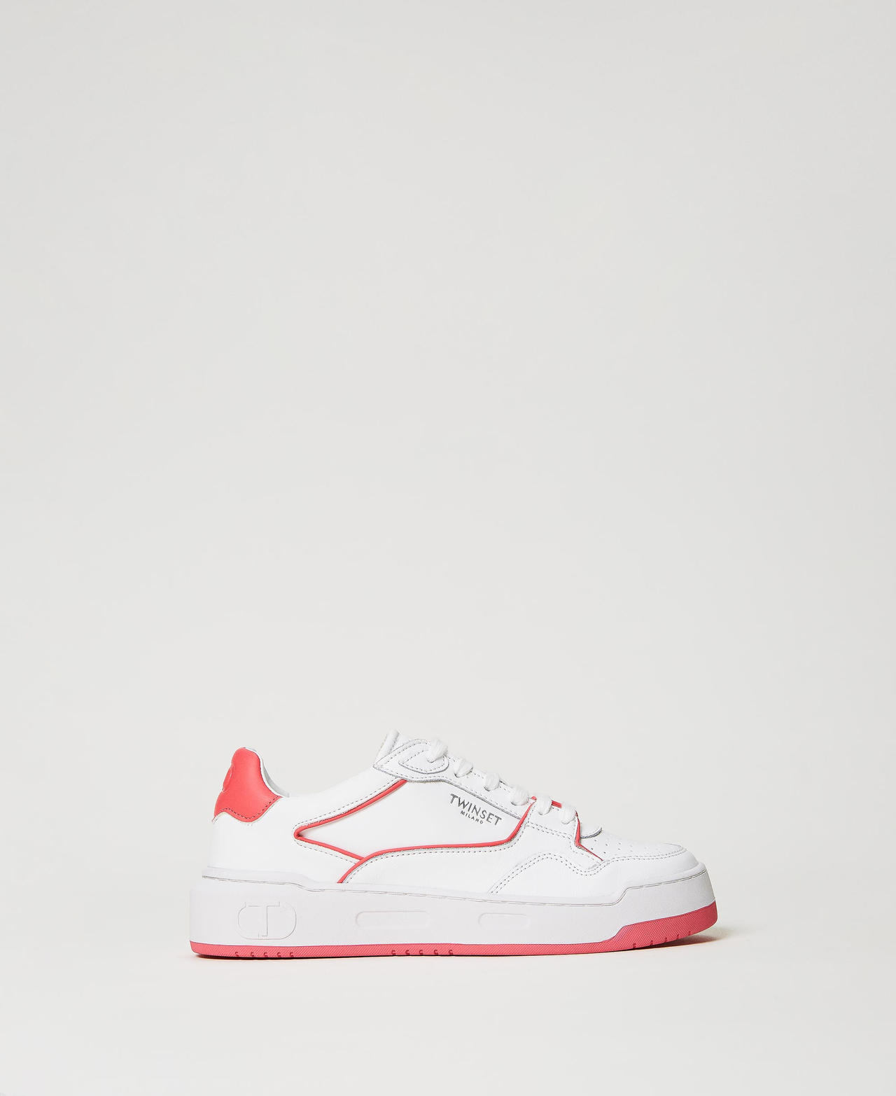 Sneakersy z kontrastowymi lam&oacute;wkami R&oacute;żowy azaliowy Kobieta 231TCP080_00453_01