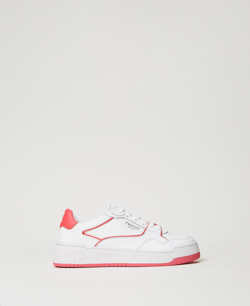 Trainers with contrasting trim Azalea Pink Woman 231TCP080_00453_01