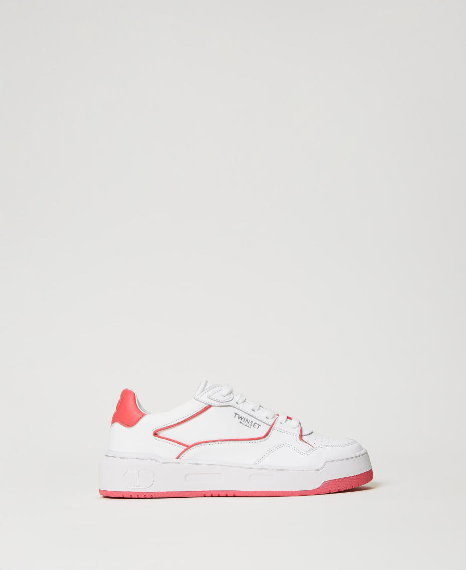 Trainers with contrasting trim Azalea Pink Woman 231TCP080_00453_01