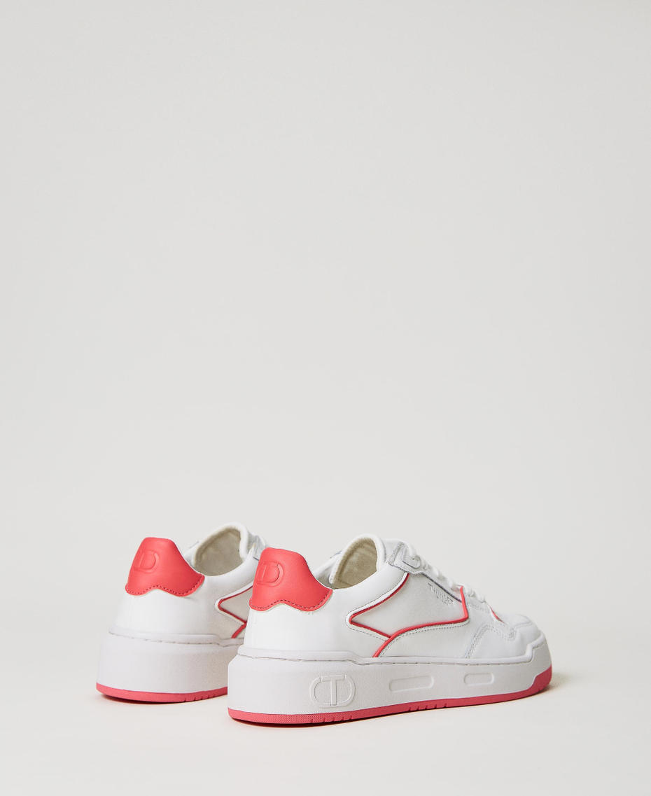 Trainers with contrasting trim Azalea Pink Woman 231TCP080_00453_03