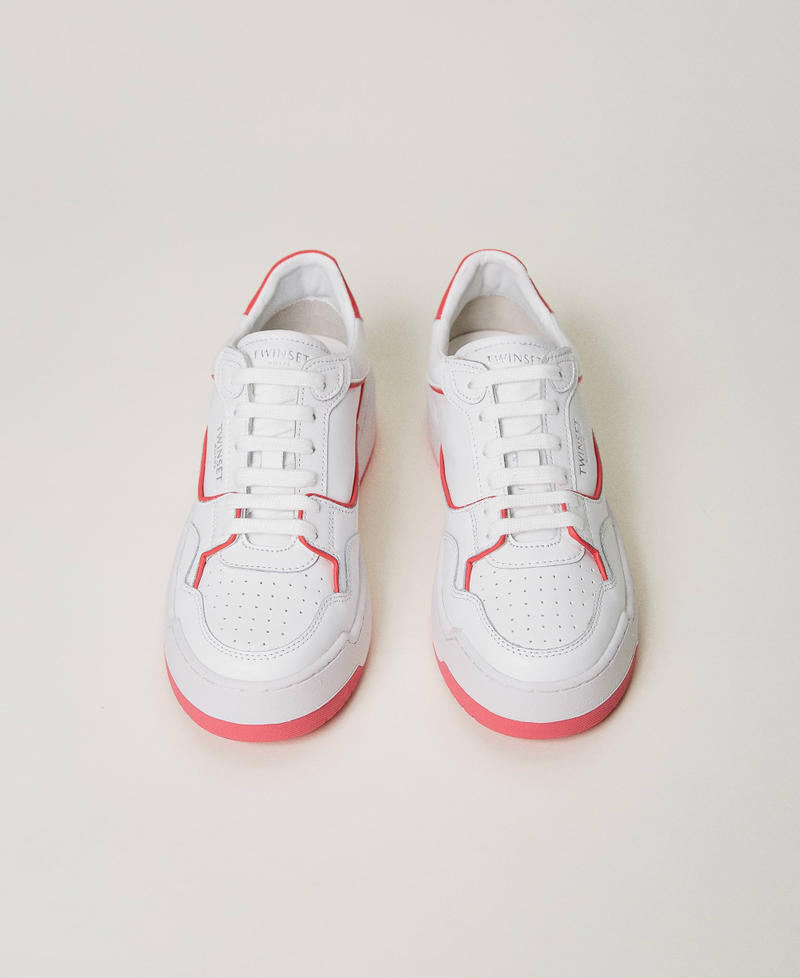 Trainers with contrasting trim Azalea Pink Woman 231TCP080_00453_04