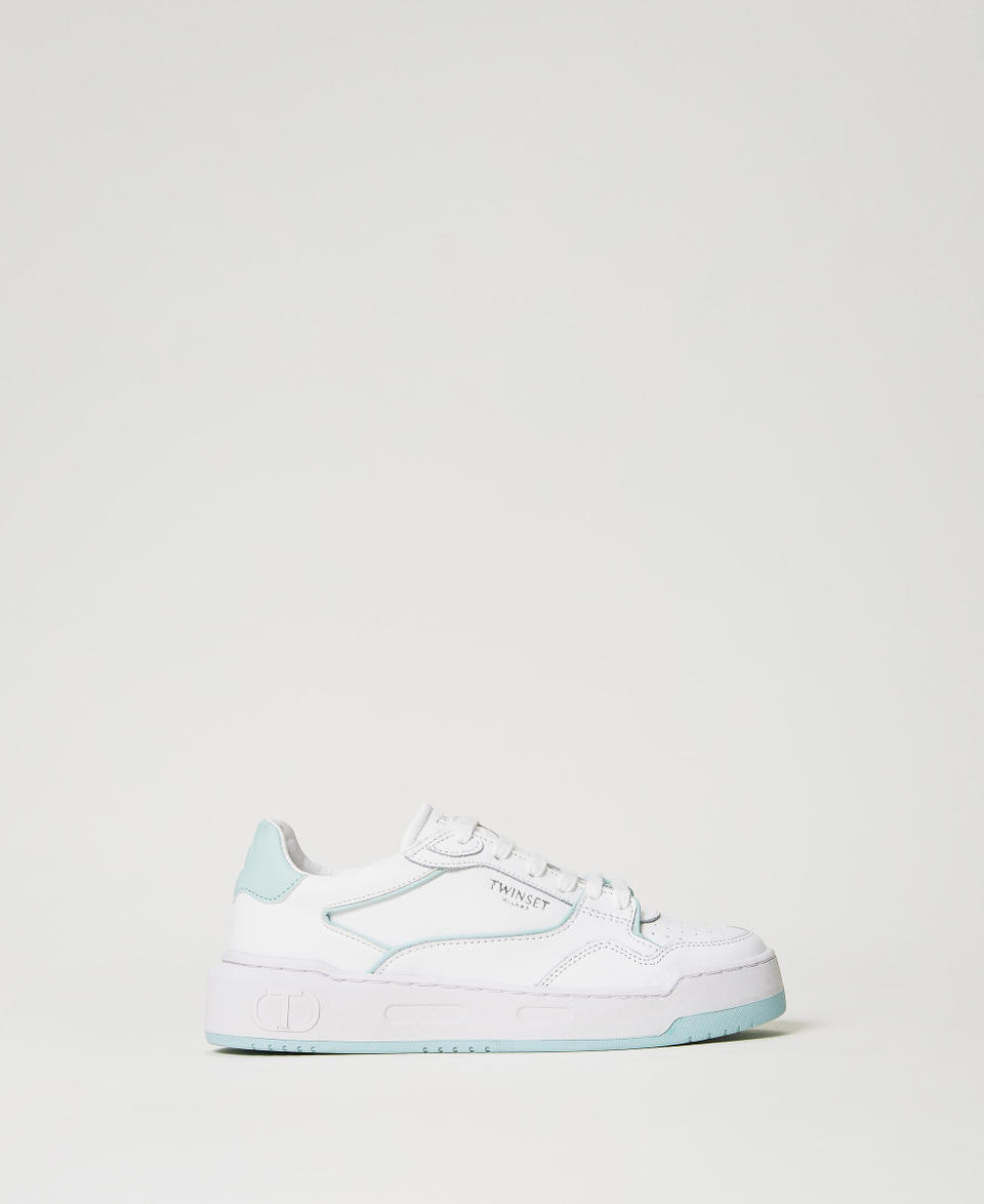 Trainers with contrasting trim Agave Green Woman 231TCP080_00625_01