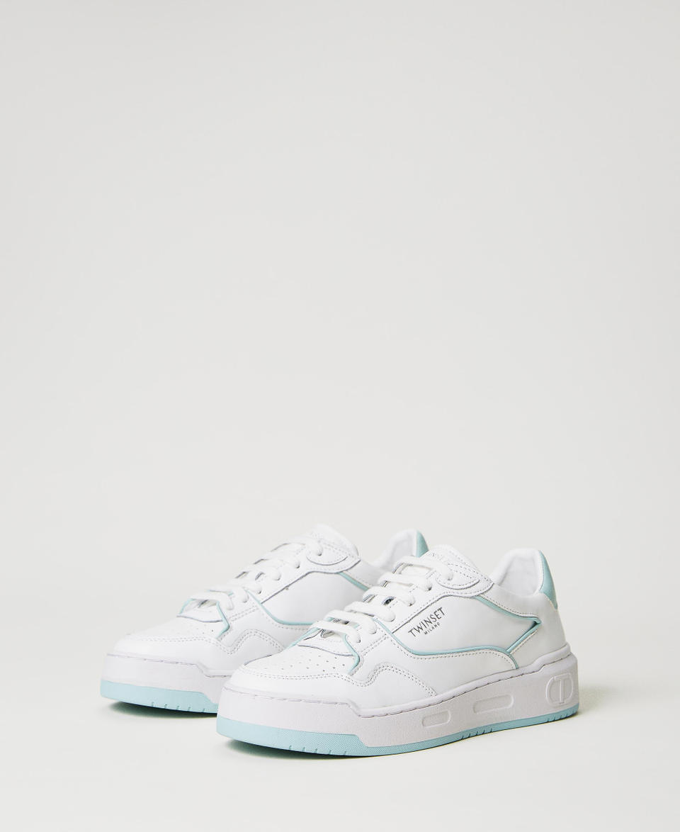 Trainers with contrasting trim Agave Green Woman 231TCP080_00625_02