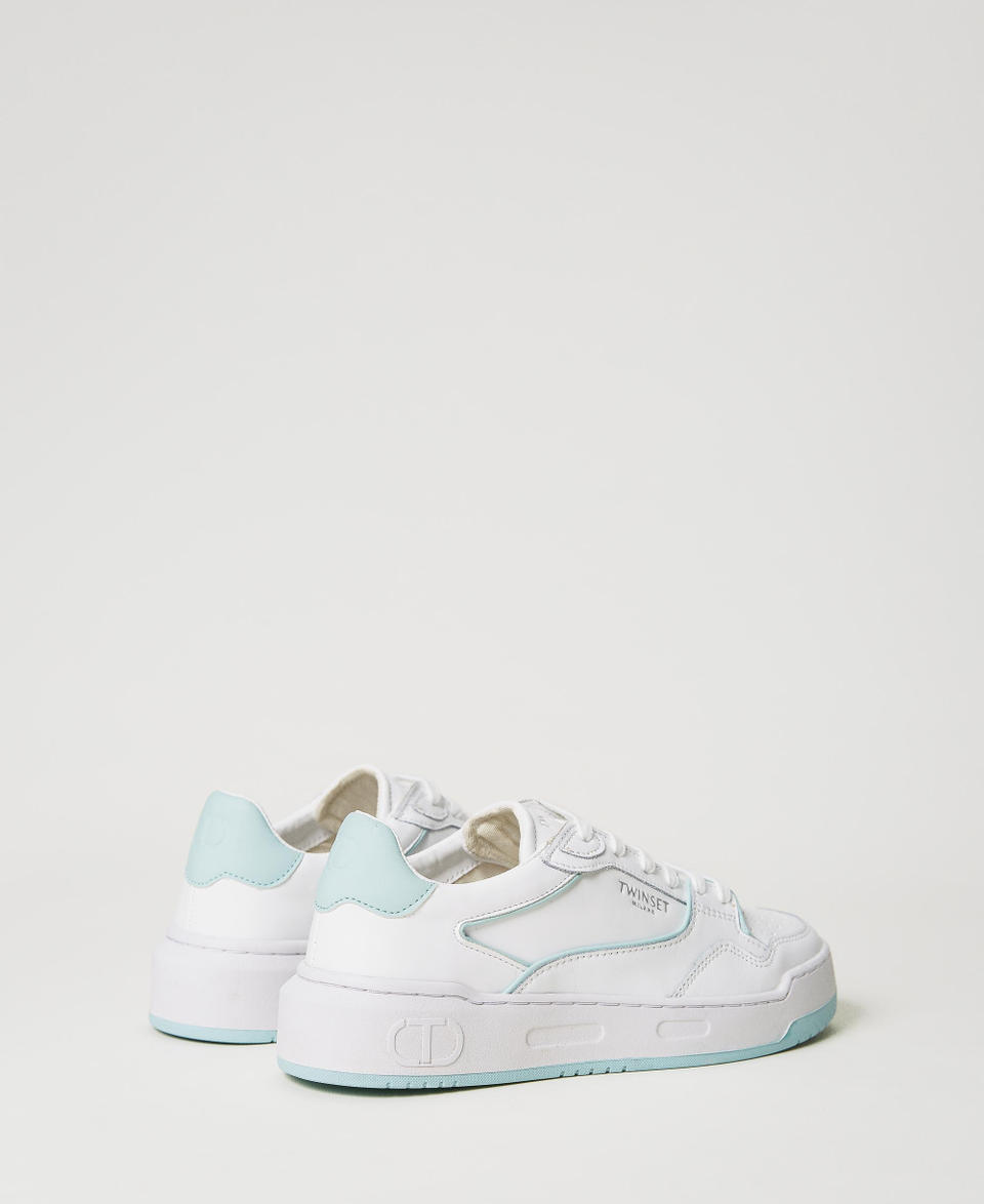 Trainers with contrasting trim Agave Green Woman 231TCP080_00625_03