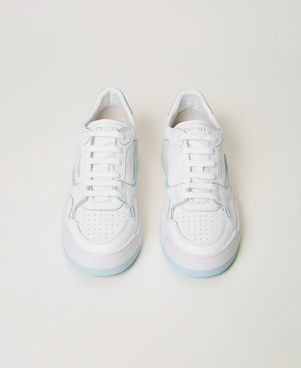 Trainers with contrasting trim Agave Green Woman 231TCP080_00625_04