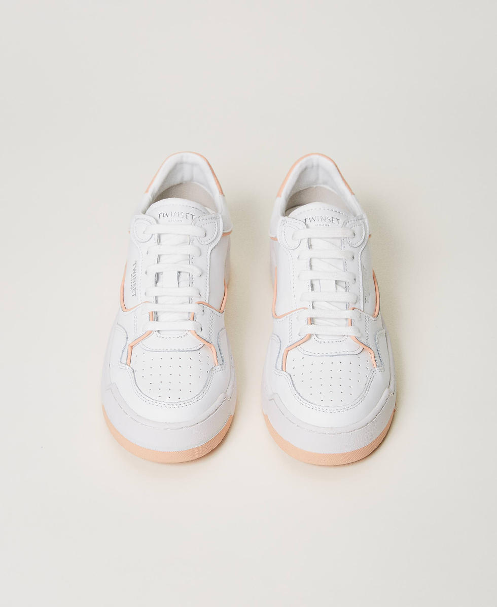 Baskets avec bords contrast&eacute;s Rose Mousse Femme 231TCP080_03895_04