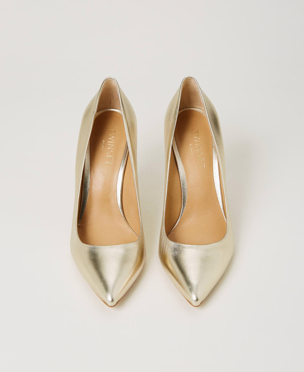 Gold pumps on sale