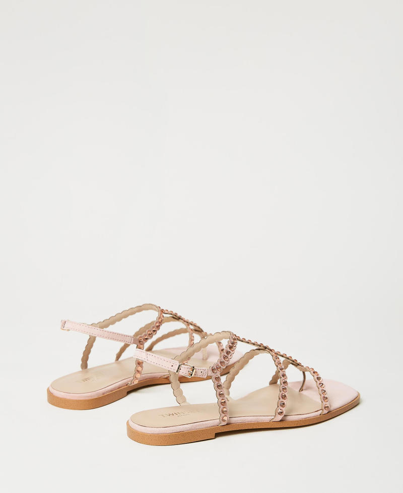 Sandali flat in full strass Rosa "Candy Peach" Donna 231TCT182_00867_03