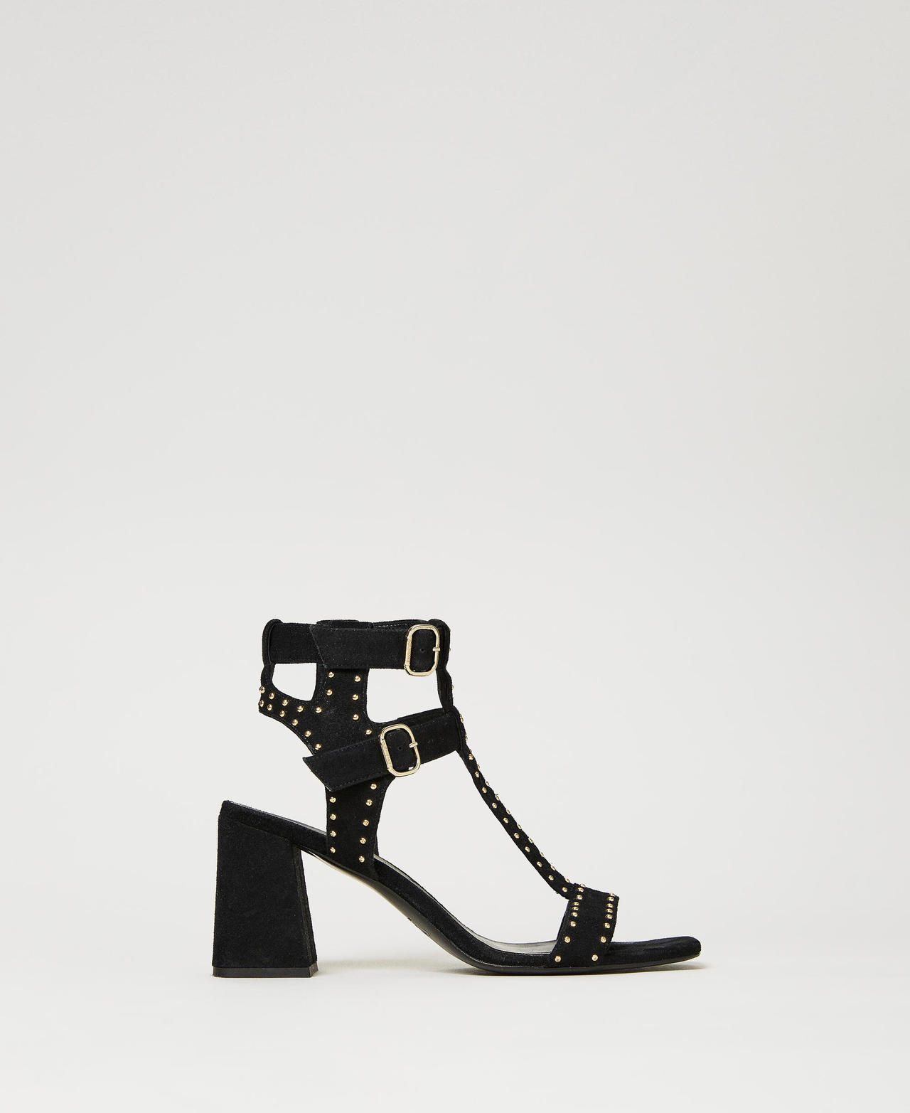 Scarpe con il tacco nere con borchie deals