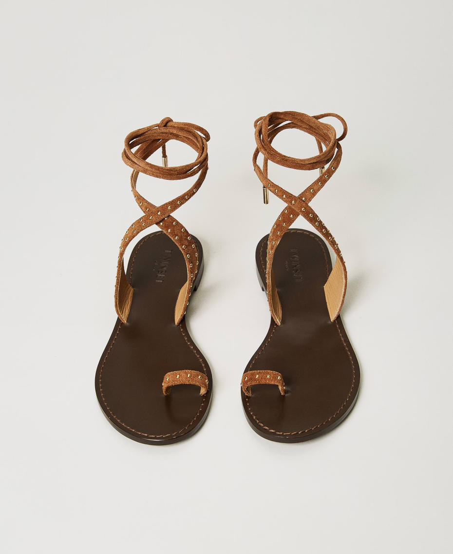 Suede gladiator sandals