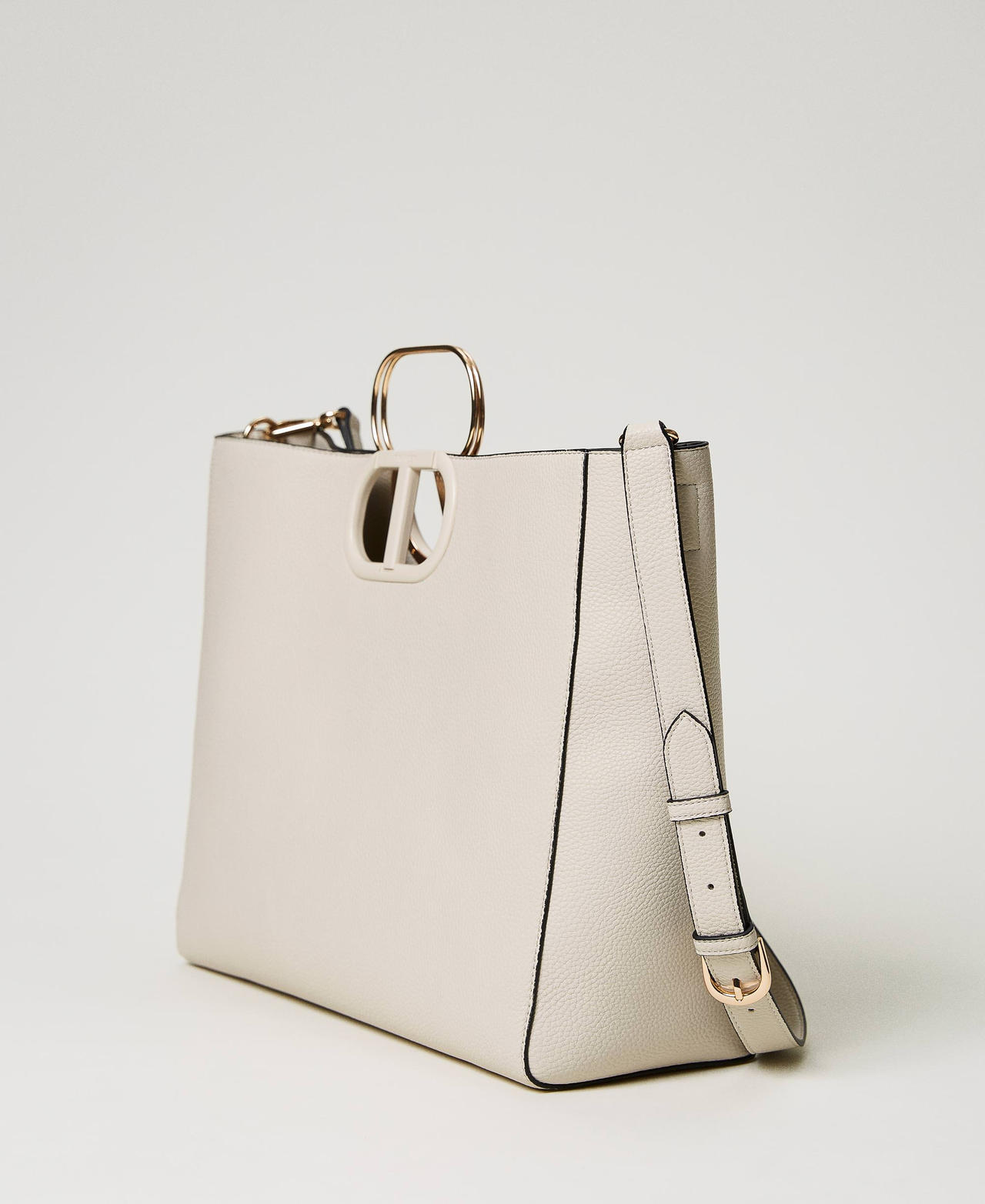 Large ‘Lila’ shopper with Oval T handle Ivory Woman 231TD8260_00018_02