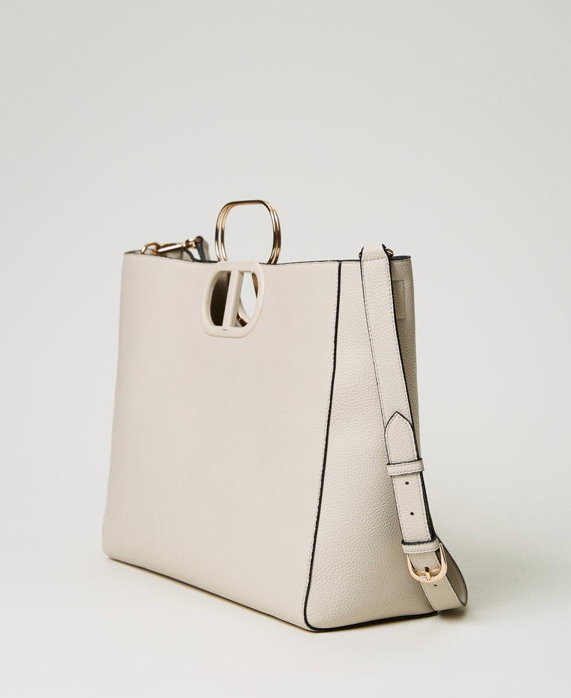 Large ‘Lila’ shopper with Oval T handle Ivory Woman 231TD8260_00018_02
