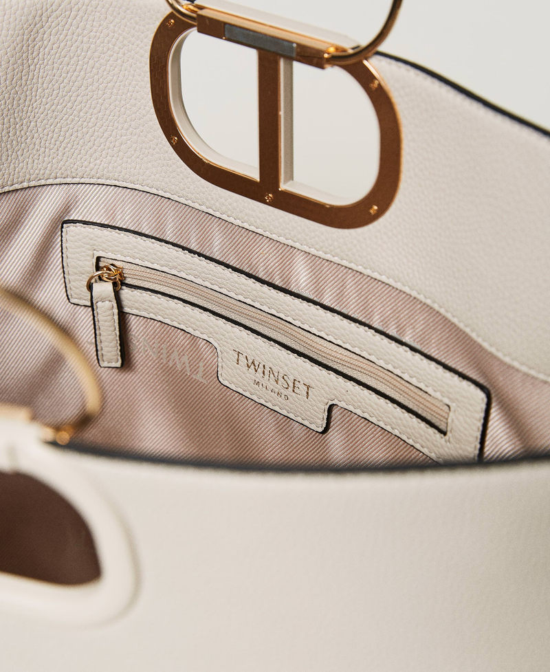 Large ‘Lila’ shopper with Oval T handle Ivory Woman 231TD8260_00018_05