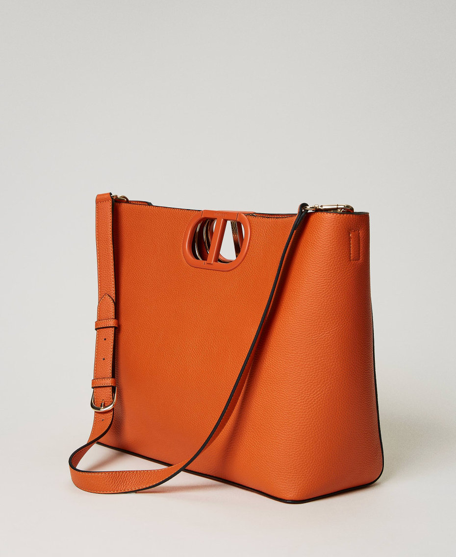 Large ‘Lila’ shopper with Oval T handle Orange Woman 231TD8260_03345_03