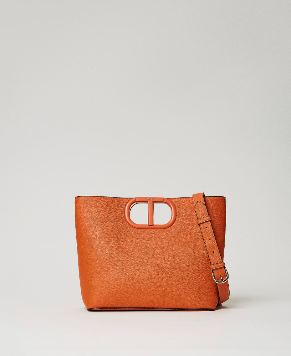 Medium ‘Lila’ shopper with Oval T handle Orange Woman 231TD8262_03345_01