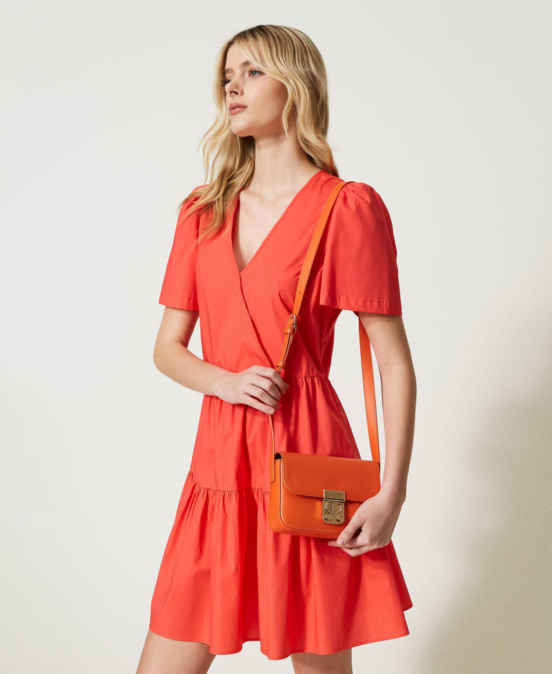 Umhängetasche „Lovely“ mit „Oval T“-Verschluss Orange Frau 231TD8271_03345_0S