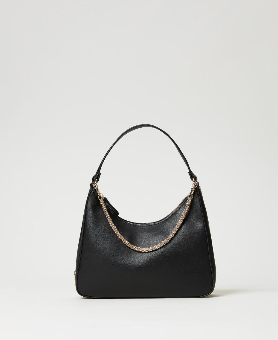 Large 'Suki' hobo bag with chain Black Woman 231TD8280_00006_01