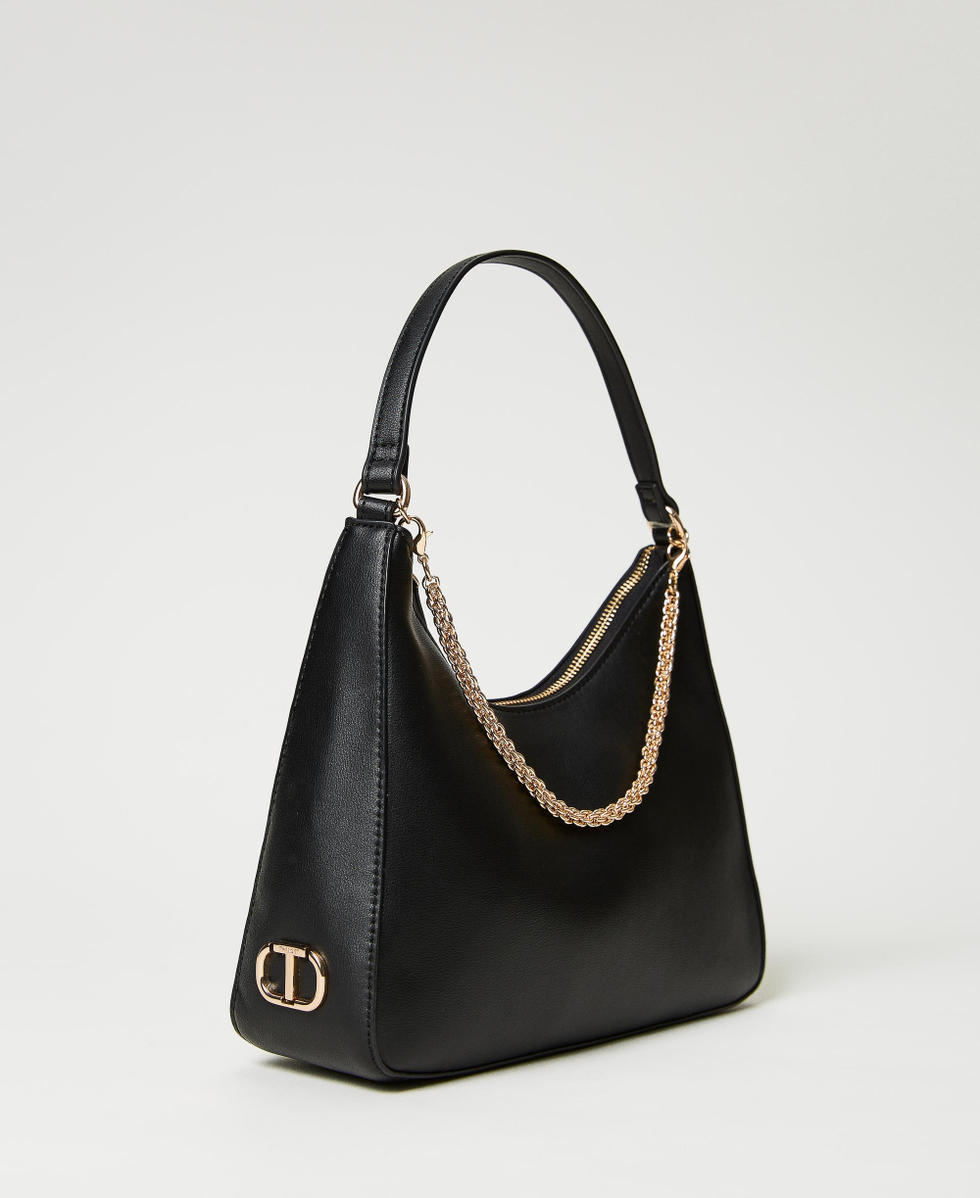 Borsa hobo Suki grande con catena Donna Nero TWINSET Milano