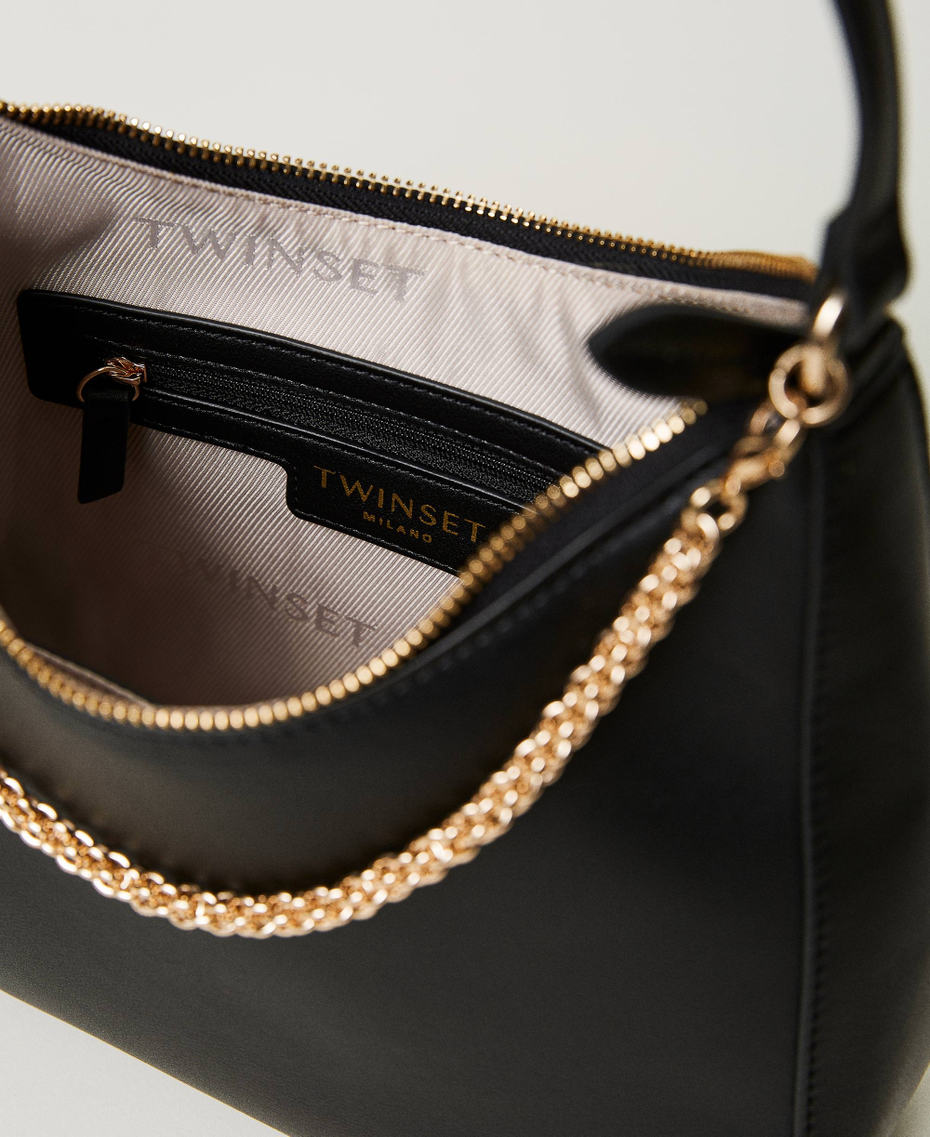 Large 'Suki' hobo bag with chain Black Woman 231TD8280_00006_04