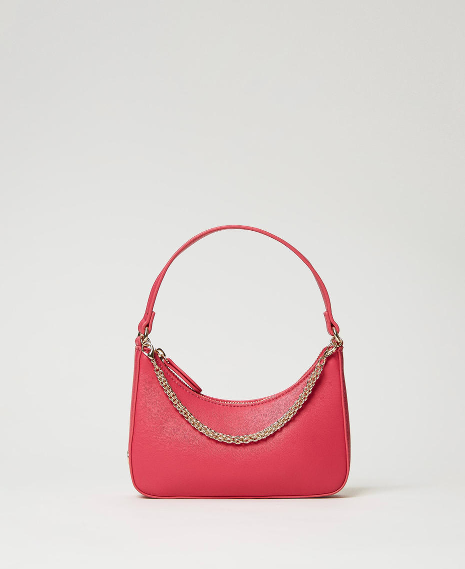 Small 'Suki' hobo bag with chain Fuxia Woman 231TD8281-01