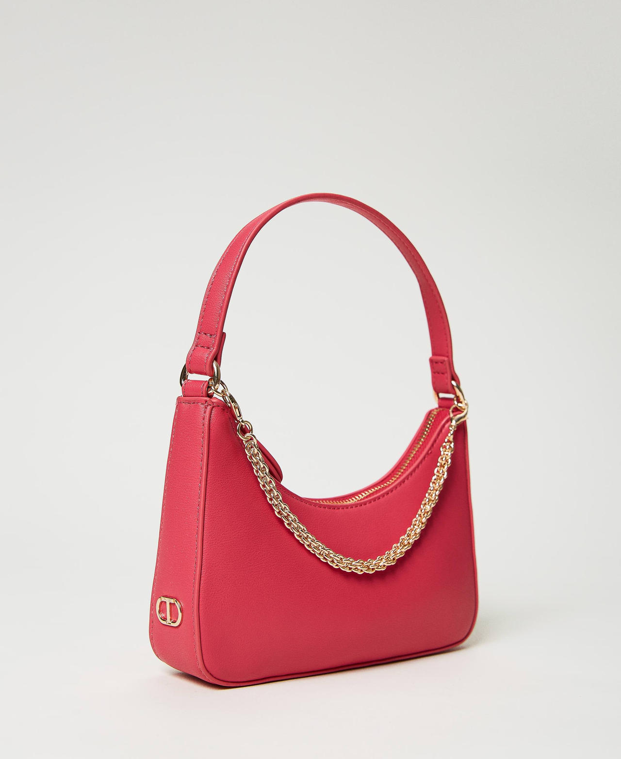 Small 'Suki' hobo bag with chain Fuxia Woman 231TD8281-02