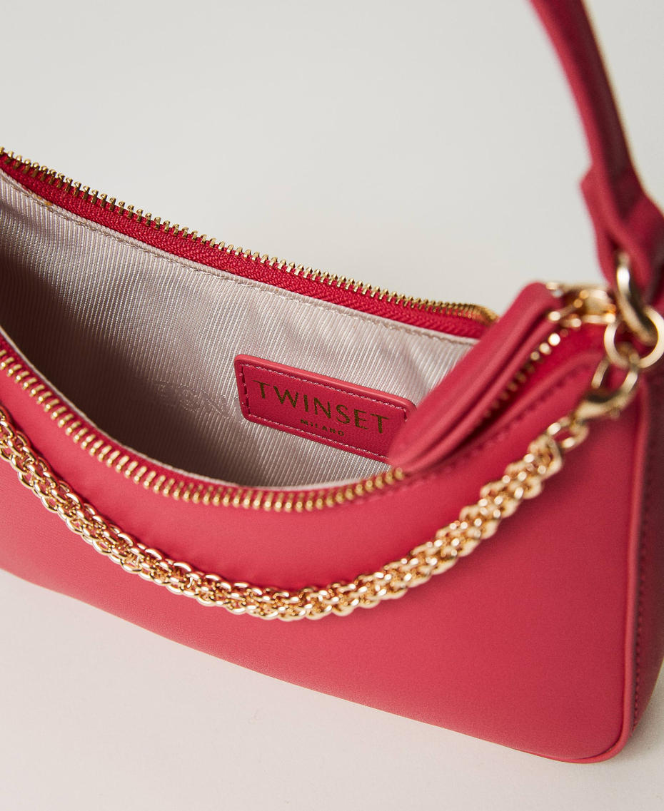 Small 'Suki' hobo bag with chain Fuxia Woman 231TD8281_00009_04