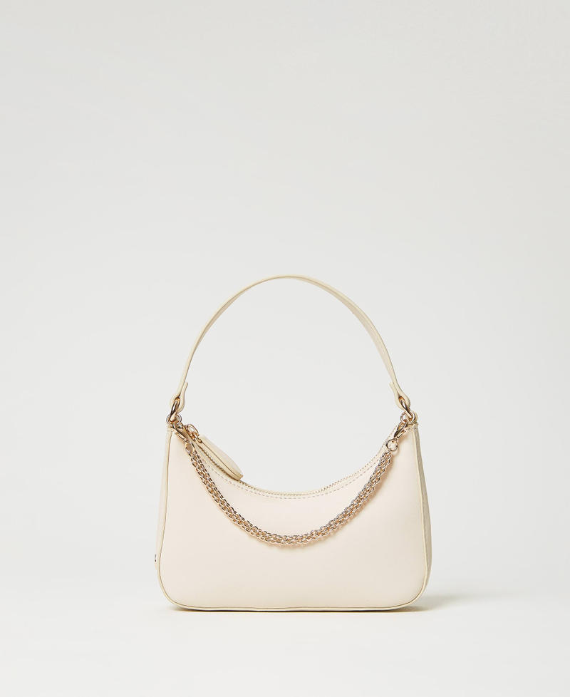 Small 'Suki' hobo bag with chain Ivory Woman 231TD8281_00018_01