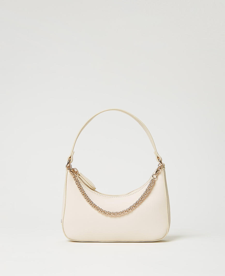 Small 'Suki' hobo bag with chain Ivory Woman 231TD8281_00018_01
