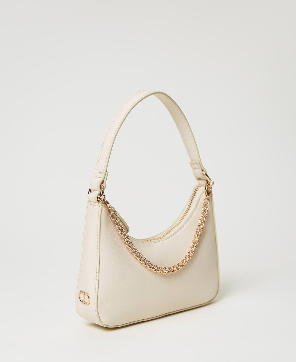 Borsa hobo Suki piccola con catena Donna Bianco TWINSET Milano