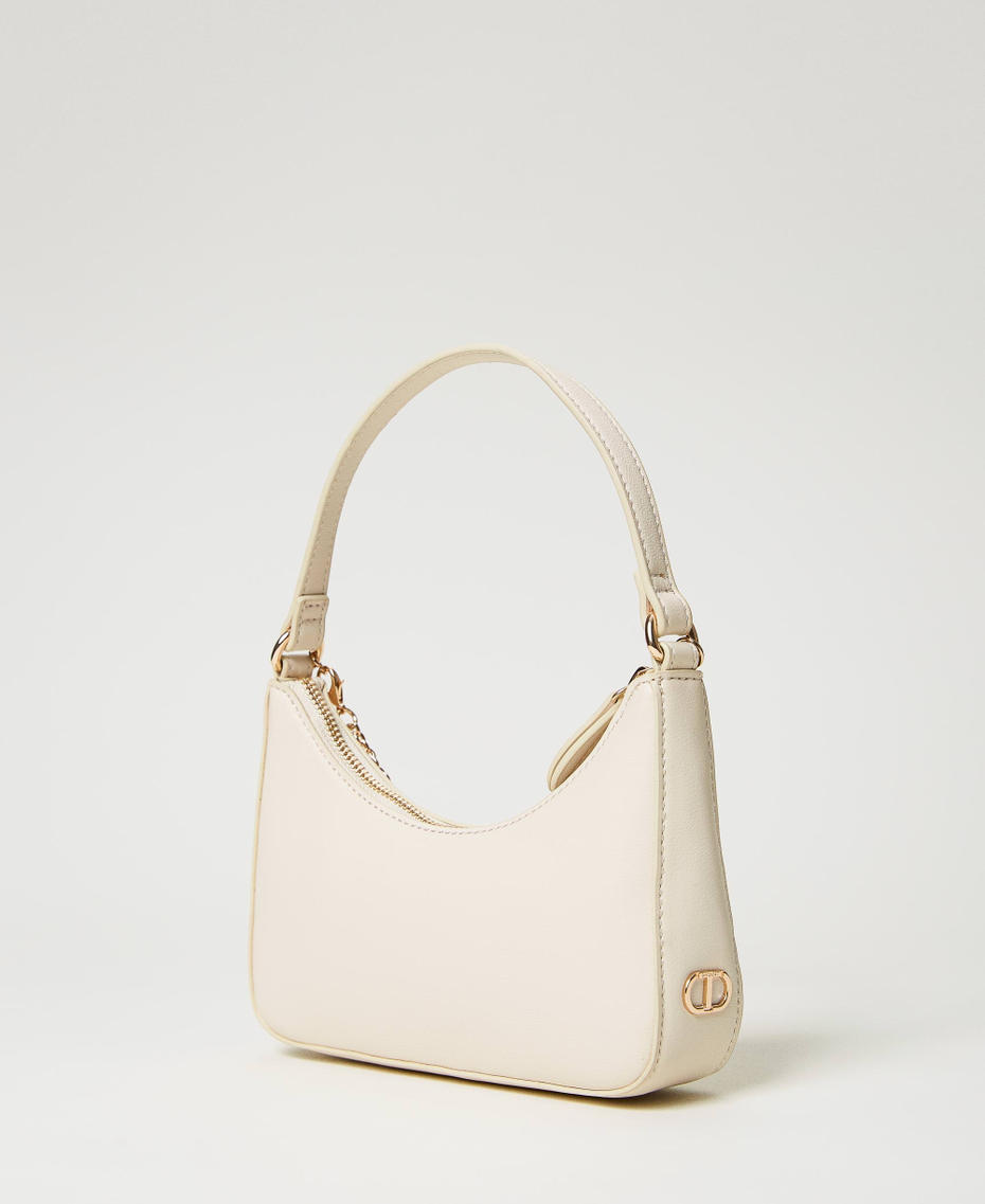 Small 'Suki' hobo bag with chain Ivory Woman 231TD8281_00018_03