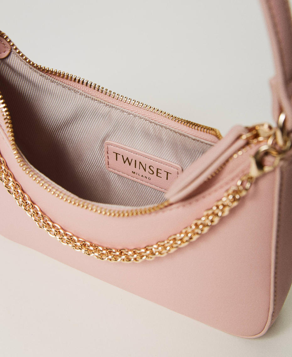 Small 'Suki' hobo bag with chain Parisienne Pink Woman 231TD8281_00714_04