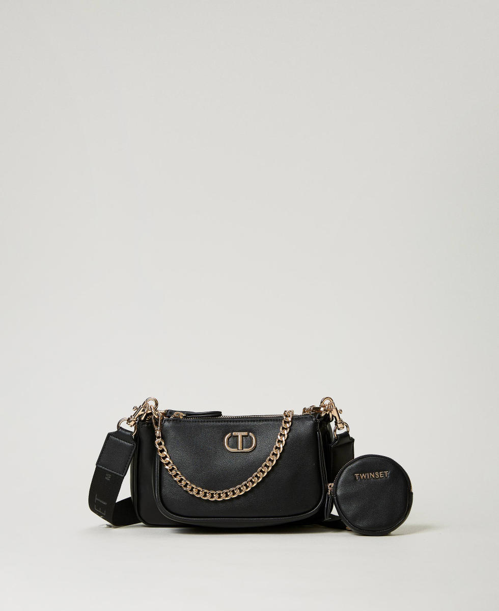 Together shoulder bag and coin purse set Woman Black TWINSET Milano