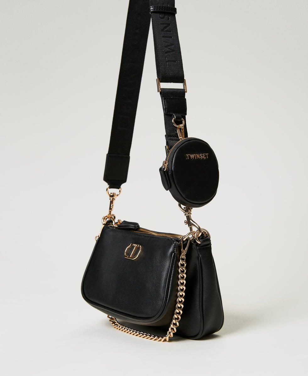Together shoulder bag and coin purse set Woman Black TWINSET Milano