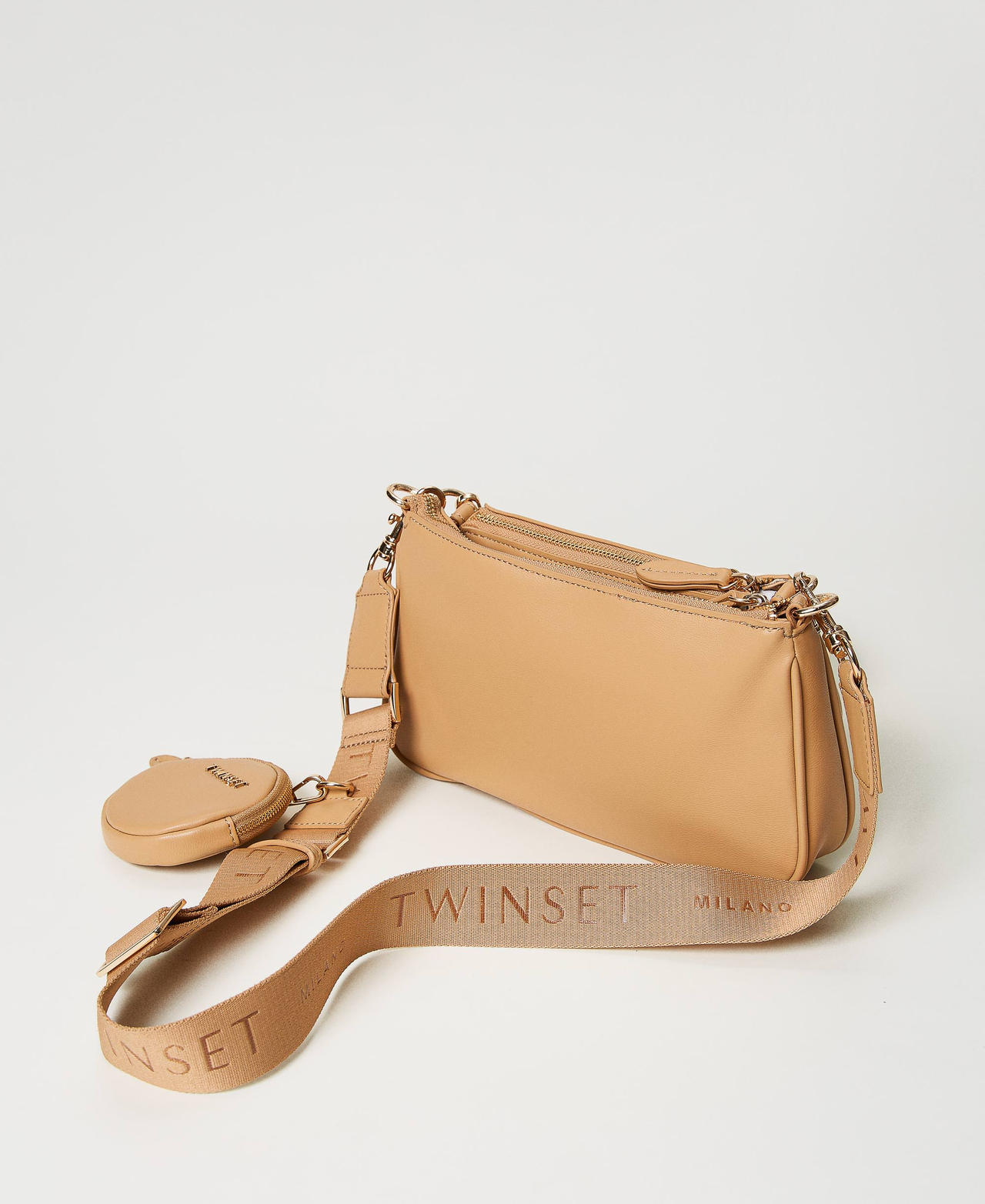 ‘Together’ shoulder bag and coin purse set “Cuban Sand” Pink Woman 231TD8282-03