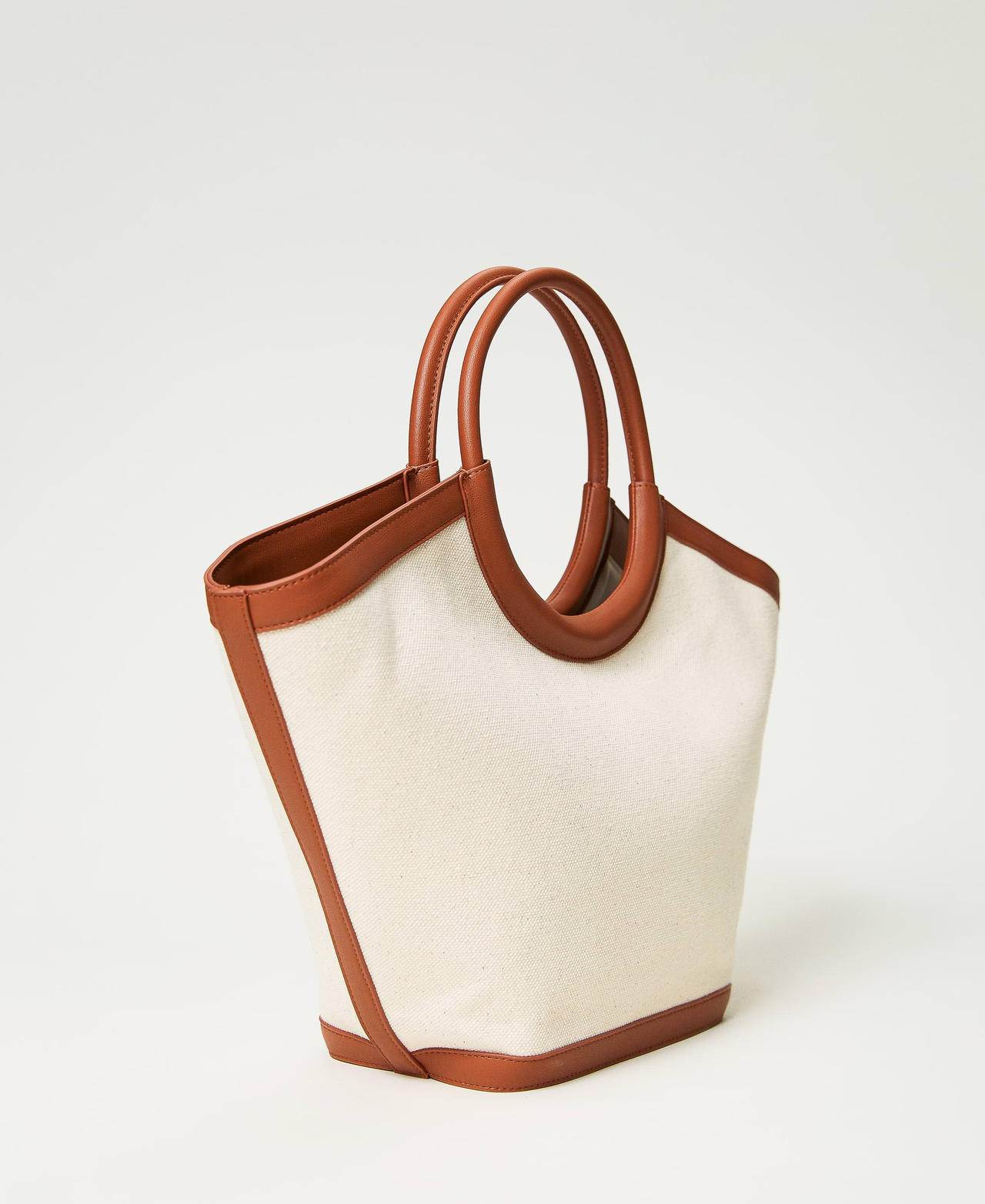'Ring' canvas shopper Ivory Woman 231TD8311_00018_03