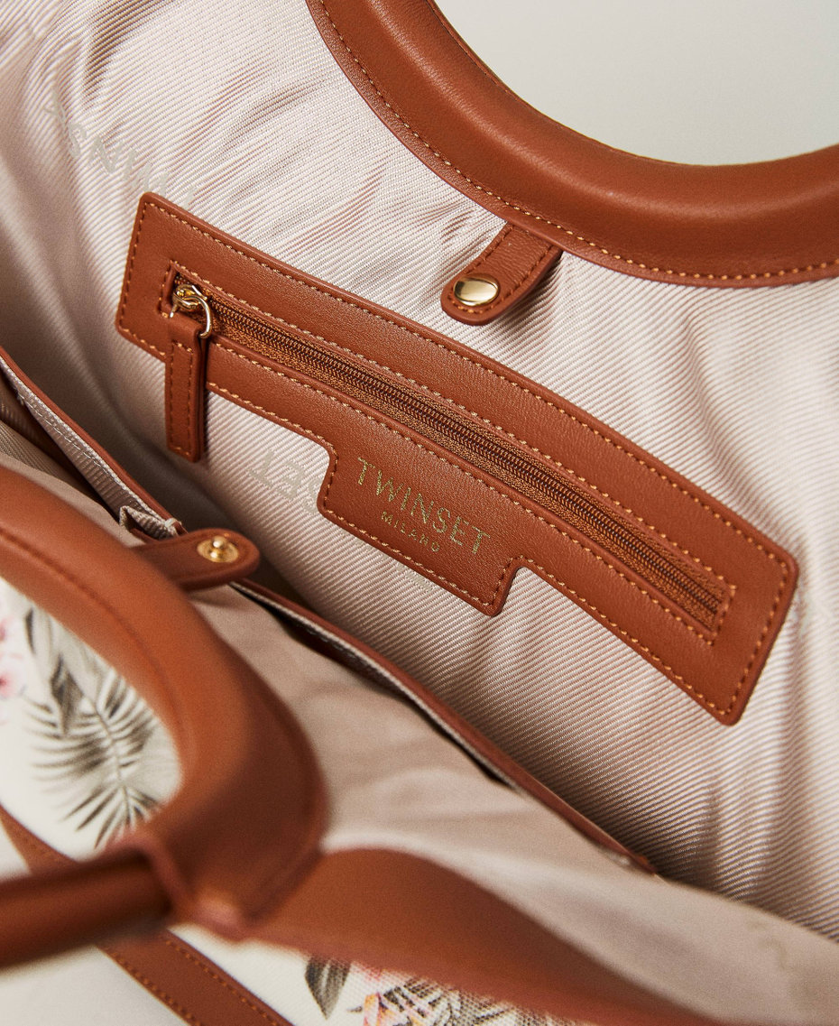 Borsa shopper 'Ring' in canvas a fiori Stampa Fiore Beige Donna 231TD8314_10589_04