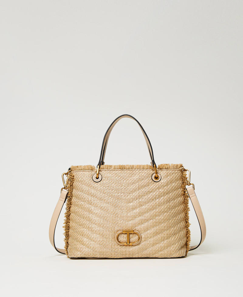 Grand cabas ?� Dreamy ?� en paille Femme, Jaune | TWINSET Milano