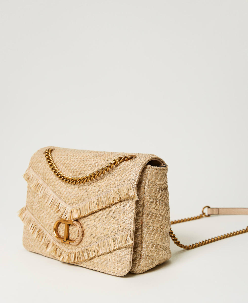 Borsa In Paglia Estiva Donna Con Motivo Limone – Tracolla In Corda Di Carta – 28x37x10,5 Cm – Stile Boho Per Spiaggia E Tempo Libero