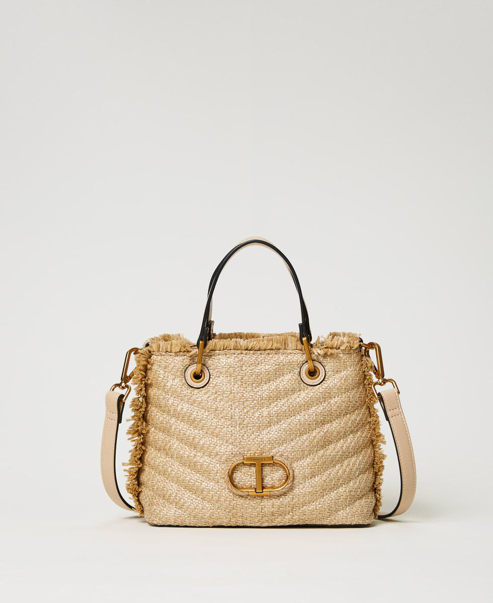'Dreamy' medium straw shoulder bag